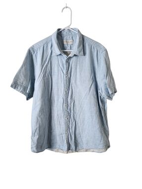 Coastaoro Light Blue Short Sleeve Button Down Shirt